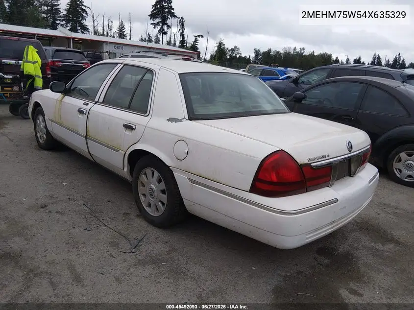 2004 Mercury Grand Marquis Ls VIN: 2MEHM75W54X635329 Lot: 45492093