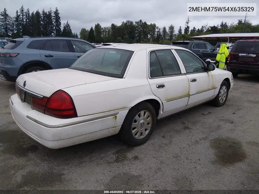 2004 Mercury Grand Marquis Ls VIN: 2MEHM75W54X635329 Lot: 45492093