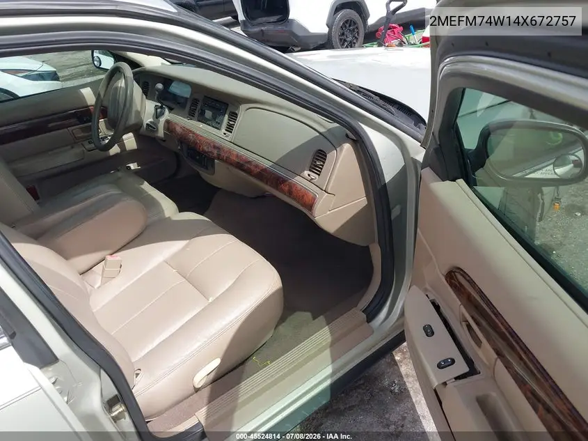 2004 Mercury Grand Marquis Gs VIN: 2MEFM74W14X672757 Lot: 45524814
