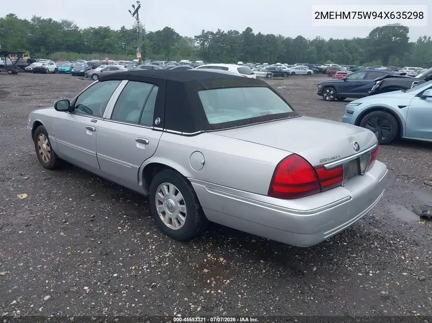 2004 Mercury Grand Marquis Ls VIN: 2MEHM75W94X635298 Lot: 45553321
