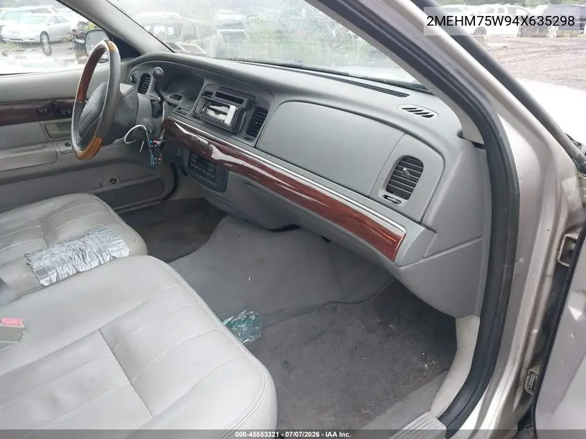 2004 Mercury Grand Marquis Ls VIN: 2MEHM75W94X635298 Lot: 45553321