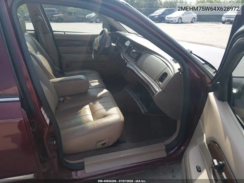 2004 Mercury Grand Marquis Ls VIN: 2MEHM75W64X628972 Lot: 45554306