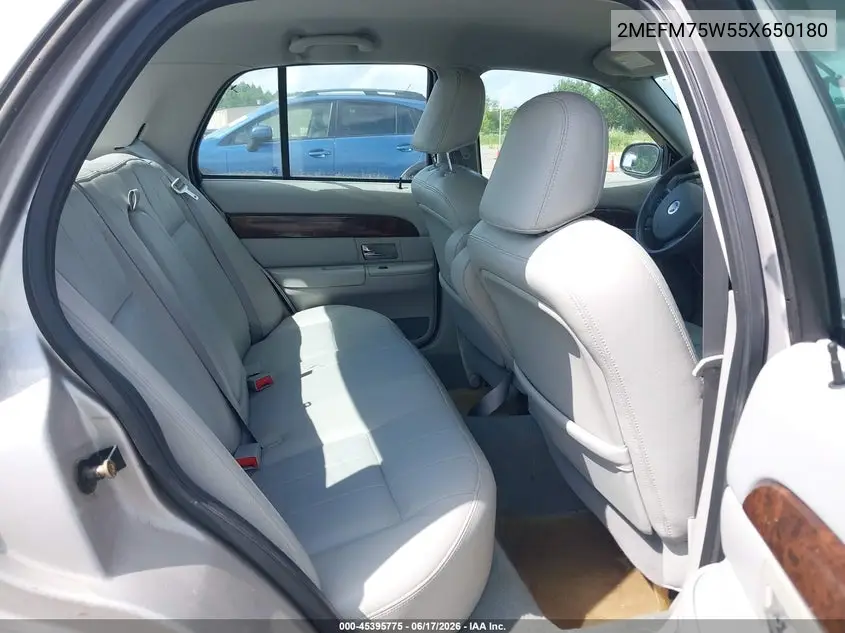 2005 Mercury Grand Marquis Ls/Lse VIN: 2MEFM75W55X650180 Lot: 45395775