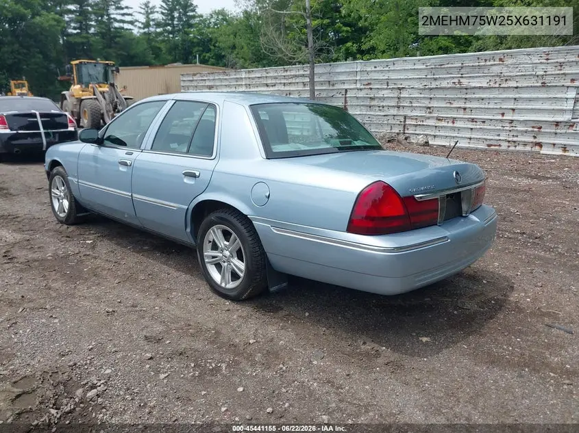 2005 Mercury Grand Marquis Ls/Lse VIN: 2MEHM75W25X631191 Lot: 45441155