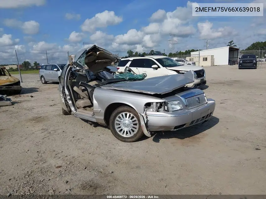2006 Mercury Grand Marquis Ls VIN: 2MEFM75V66X639018 Lot: 45469772