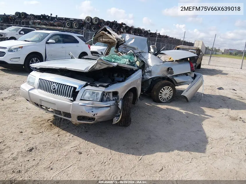 2006 Mercury Grand Marquis Ls VIN: 2MEFM75V66X639018 Lot: 45469772