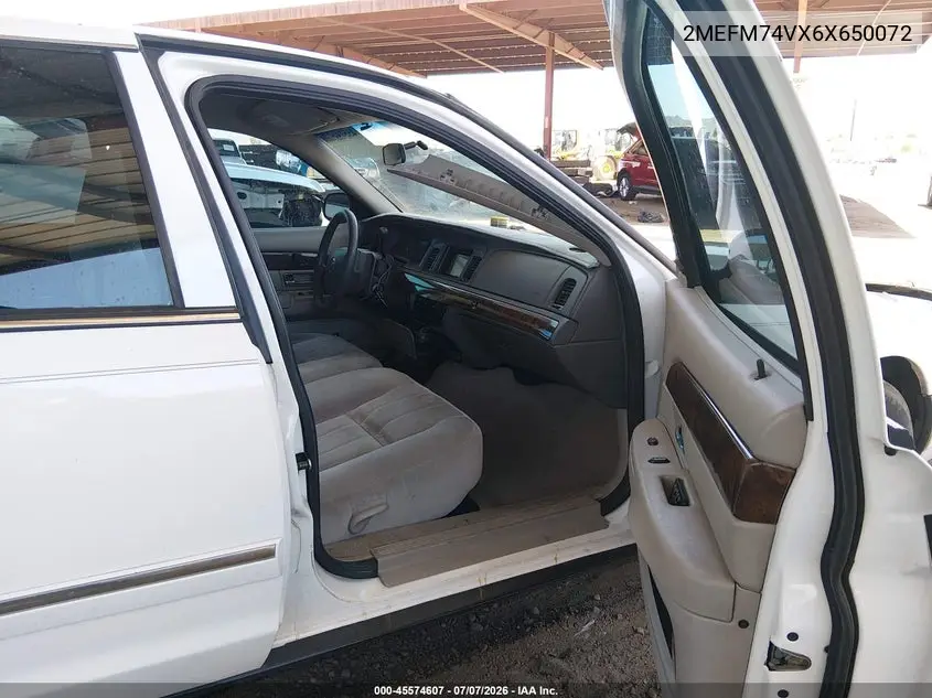 2006 Mercury Grand Marquis Gs VIN: 2MEFM74VX6X650072 Lot: 45574607