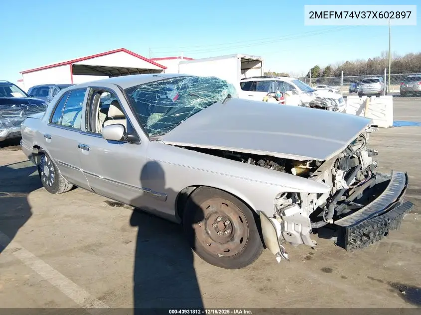2MEFM74V37X602897 2007 Mercury Grand Marquis Gs