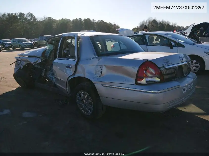 2MEFM74V37X602897 2007 Mercury Grand Marquis Gs