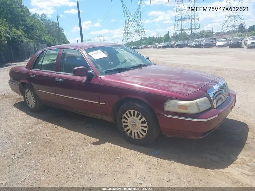 2007 Mercury Grand Marquis Ls VIN: 2MEFM75V47X632621 Lot: 45269525