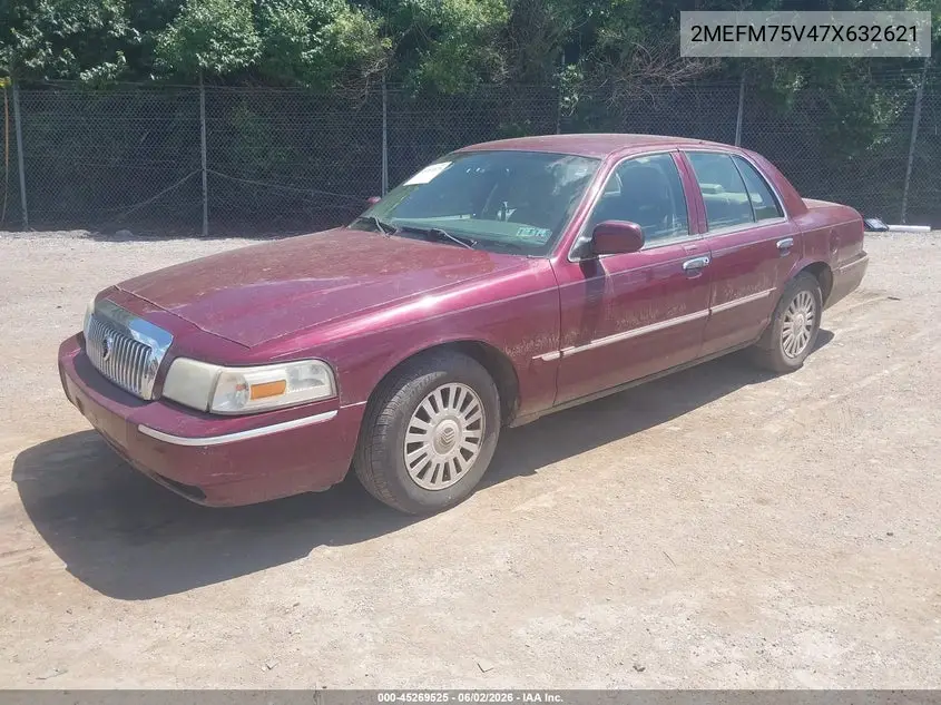 2007 Mercury Grand Marquis Ls VIN: 2MEFM75V47X632621 Lot: 45269525