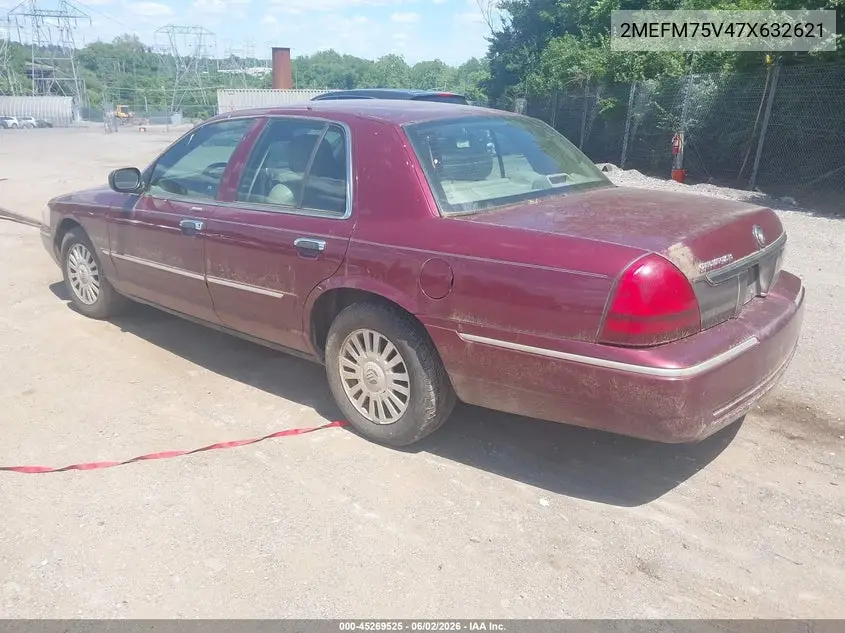 2007 Mercury Grand Marquis Ls VIN: 2MEFM75V47X632621 Lot: 45269525