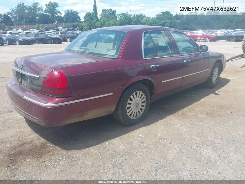 2007 Mercury Grand Marquis Ls VIN: 2MEFM75V47X632621 Lot: 45269525