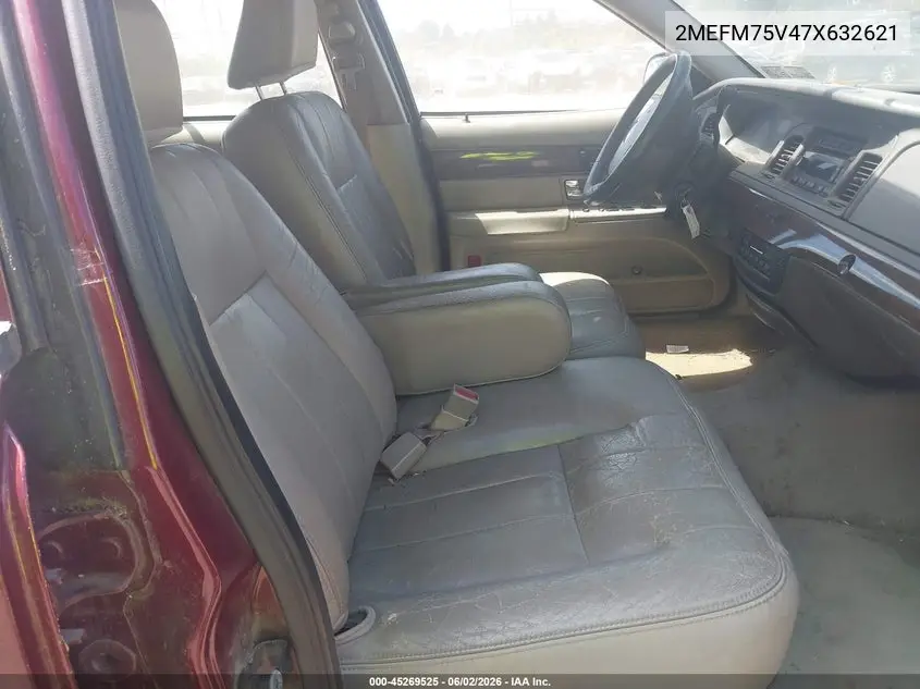 2007 Mercury Grand Marquis Ls VIN: 2MEFM75V47X632621 Lot: 45269525