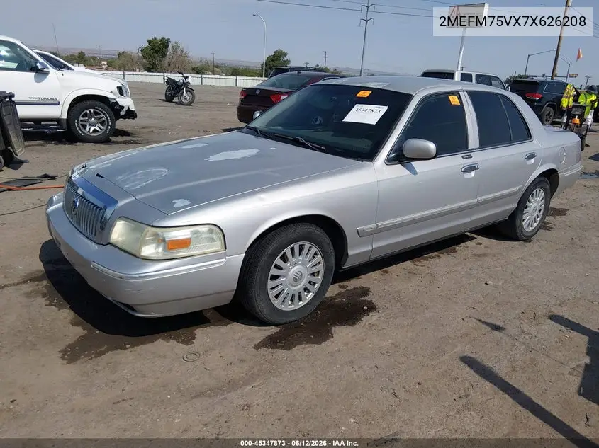 2007 Mercury Grand Marquis Ls VIN: 2MEFM75VX7X626208 Lot: 45347873