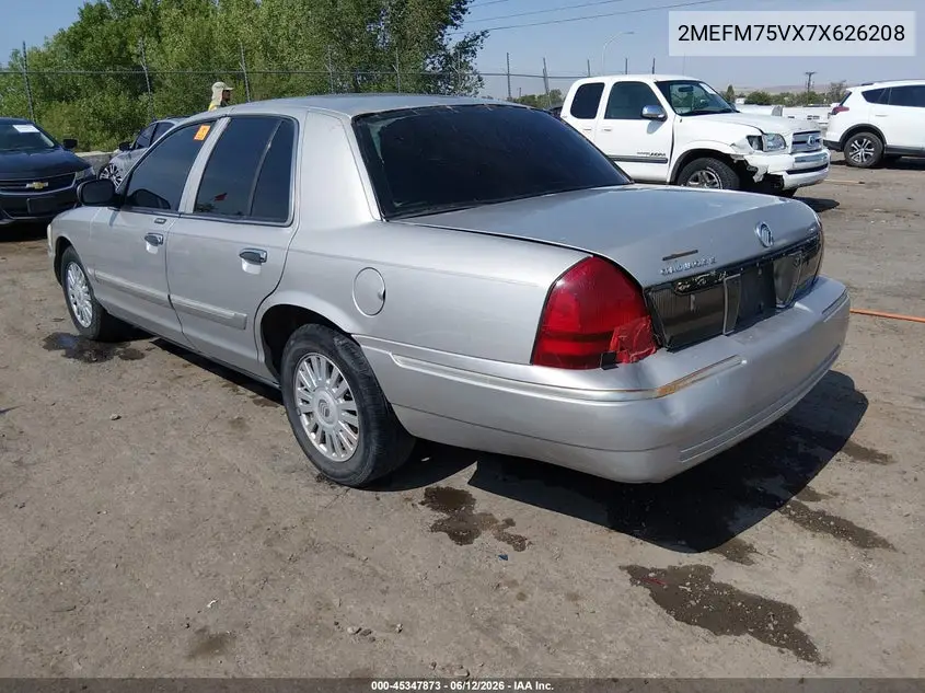 2007 Mercury Grand Marquis Ls VIN: 2MEFM75VX7X626208 Lot: 45347873