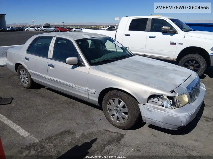 2007 Mercury Grand Marquis Ls VIN: 2MEFM75W07X604565 Lot: 45479277