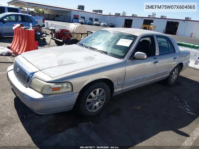 2007 Mercury Grand Marquis Ls VIN: 2MEFM75W07X604565 Lot: 45479277