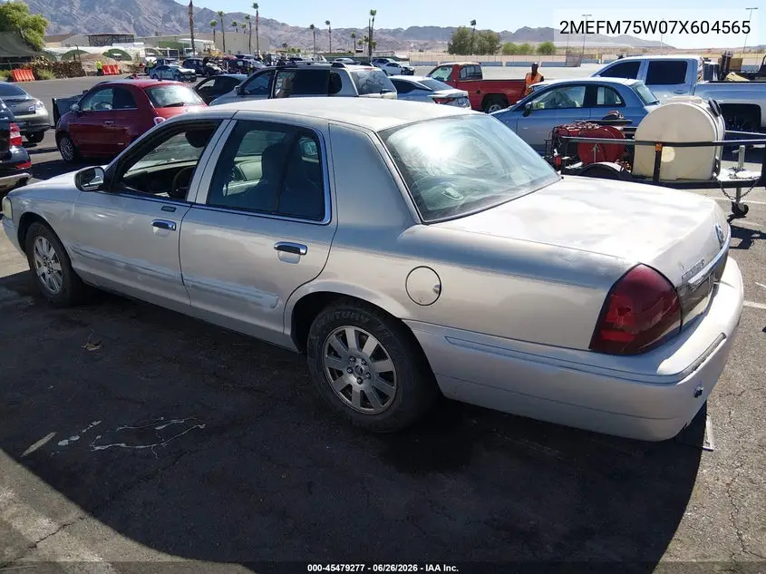 2007 Mercury Grand Marquis Ls VIN: 2MEFM75W07X604565 Lot: 45479277