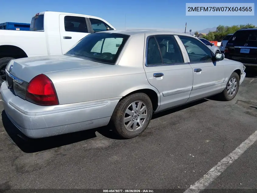 2007 Mercury Grand Marquis Ls VIN: 2MEFM75W07X604565 Lot: 45479277
