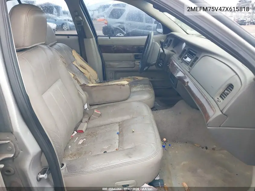 2007 Mercury Grand Marquis Ls VIN: 2MEFM75V47X615818 Lot: 45543264