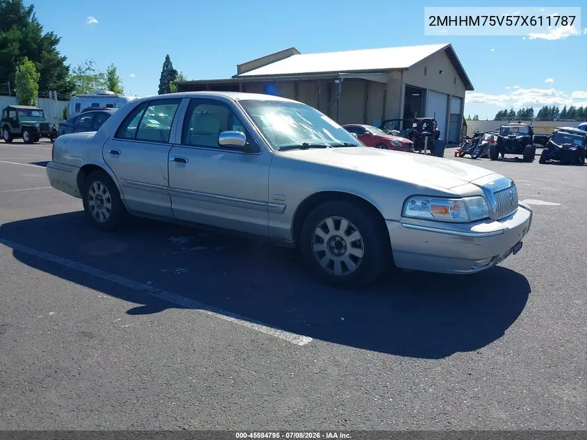2007 Mercury Grand Marquis Ls VIN: 2MHHM75V57X611787 Lot: 45584795