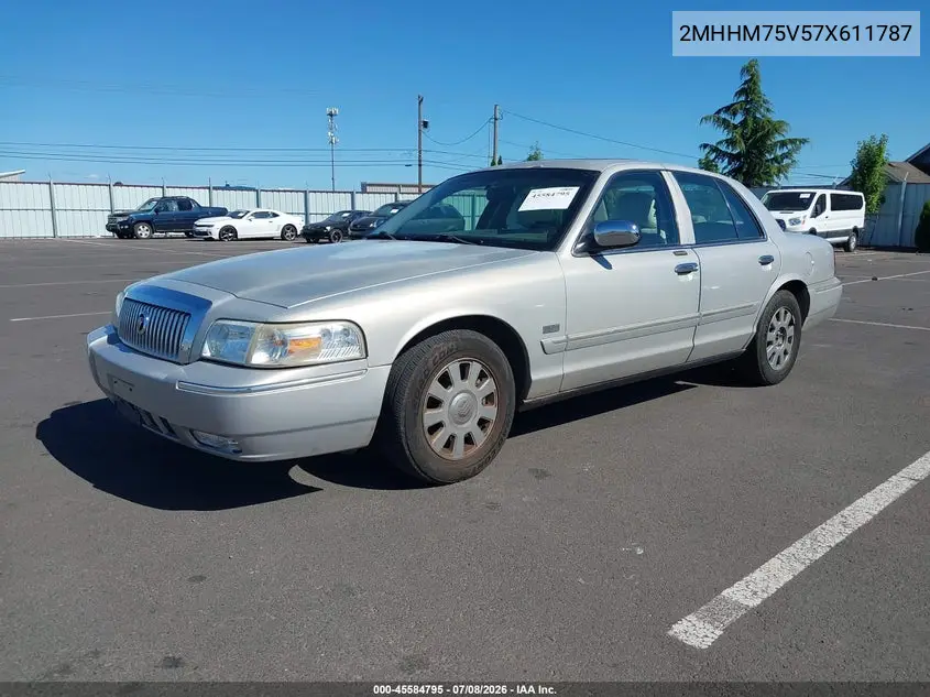 2007 Mercury Grand Marquis Ls VIN: 2MHHM75V57X611787 Lot: 45584795