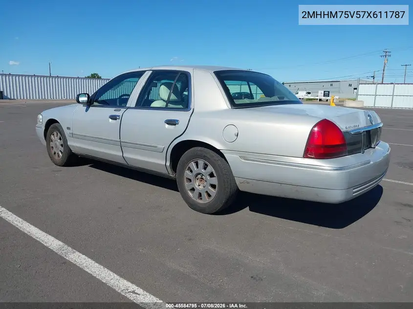 2007 Mercury Grand Marquis Ls VIN: 2MHHM75V57X611787 Lot: 45584795