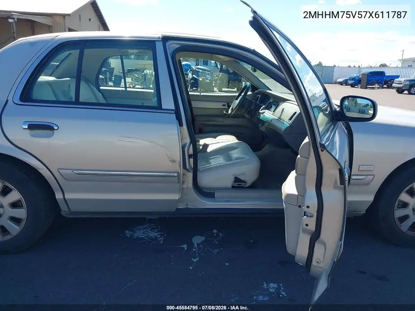 2007 Mercury Grand Marquis Ls VIN: 2MHHM75V57X611787 Lot: 45584795
