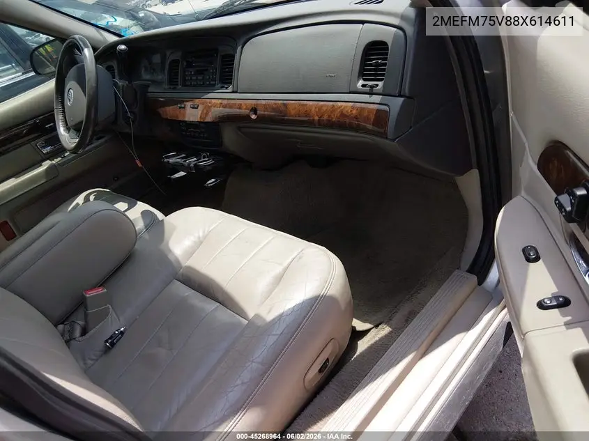2008 Mercury Grand Marquis Ls VIN: 2MEFM75V88X614611 Lot: 45268964