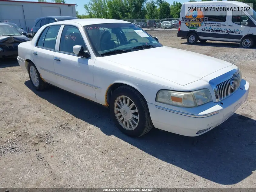 2008 Mercury Grand Marquis Ls VIN: 2MEFM75V68X661202 Lot: 45277251