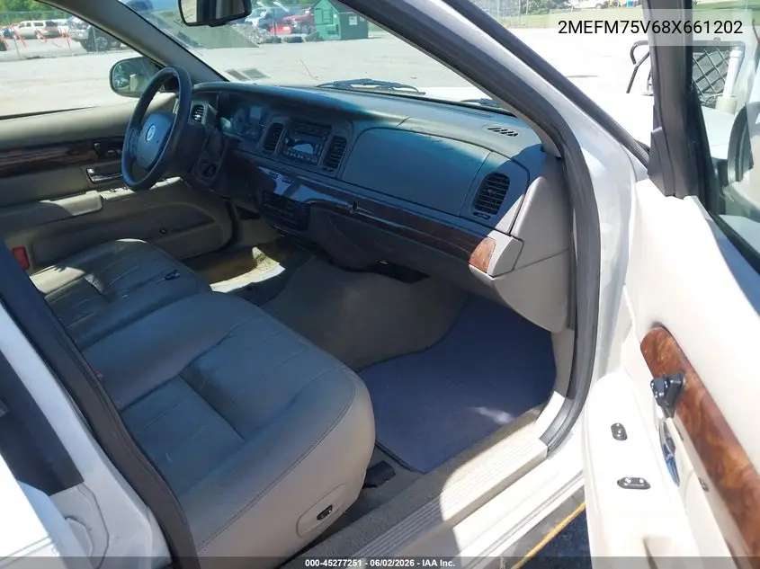 2008 Mercury Grand Marquis Ls VIN: 2MEFM75V68X661202 Lot: 45277251