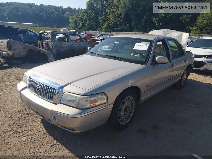 2008 Mercury Grand Marquis Ls VIN: 2MEHM75V98X641261 Lot: 45363022
