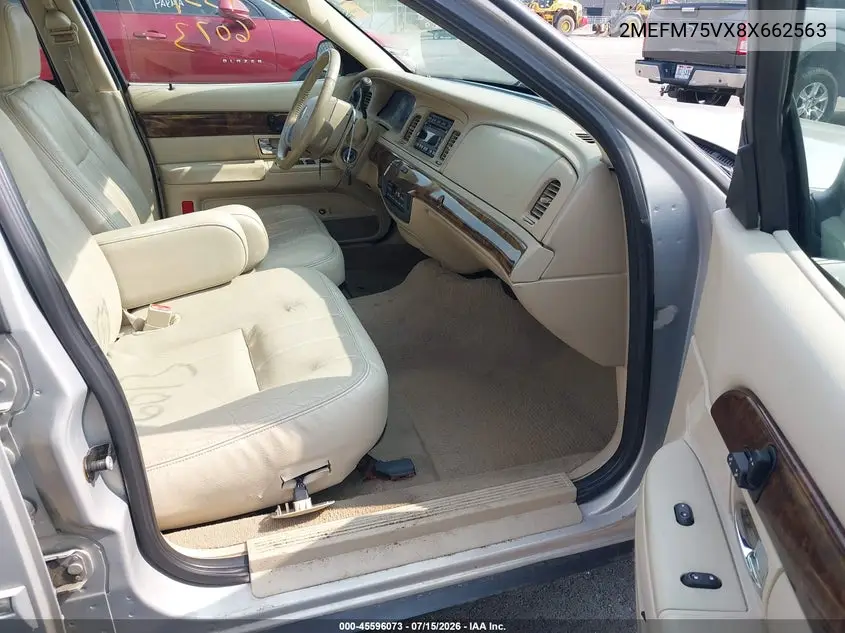 2008 Mercury Grand Marquis Ls VIN: 2MEFM75VX8X662563 Lot: 45596073