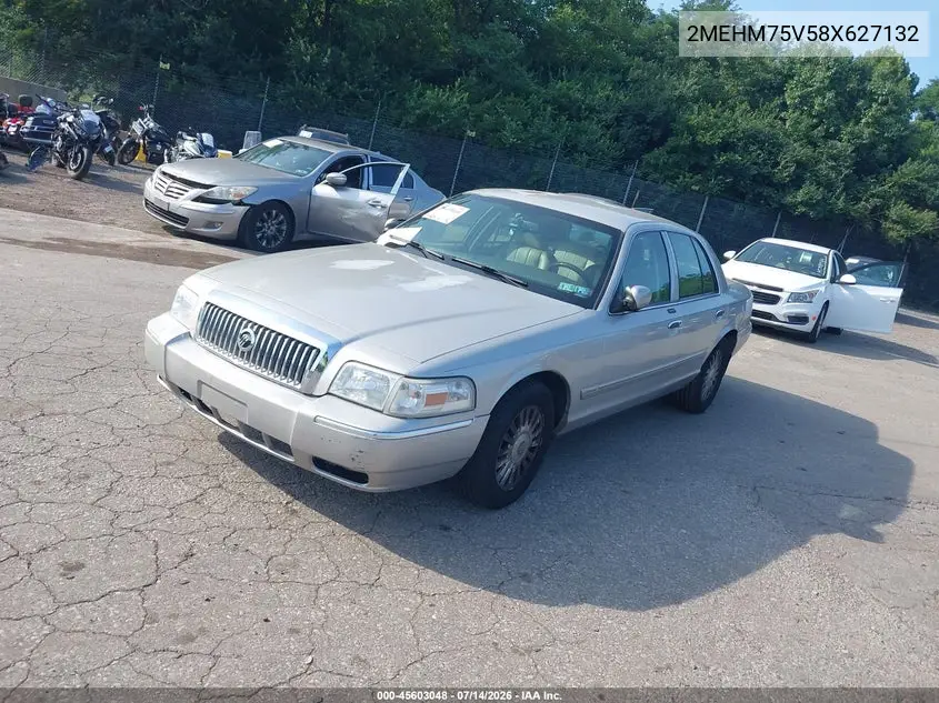 2008 Mercury Grand Marquis Ls VIN: 2MEHM75V58X627132 Lot: 45603048