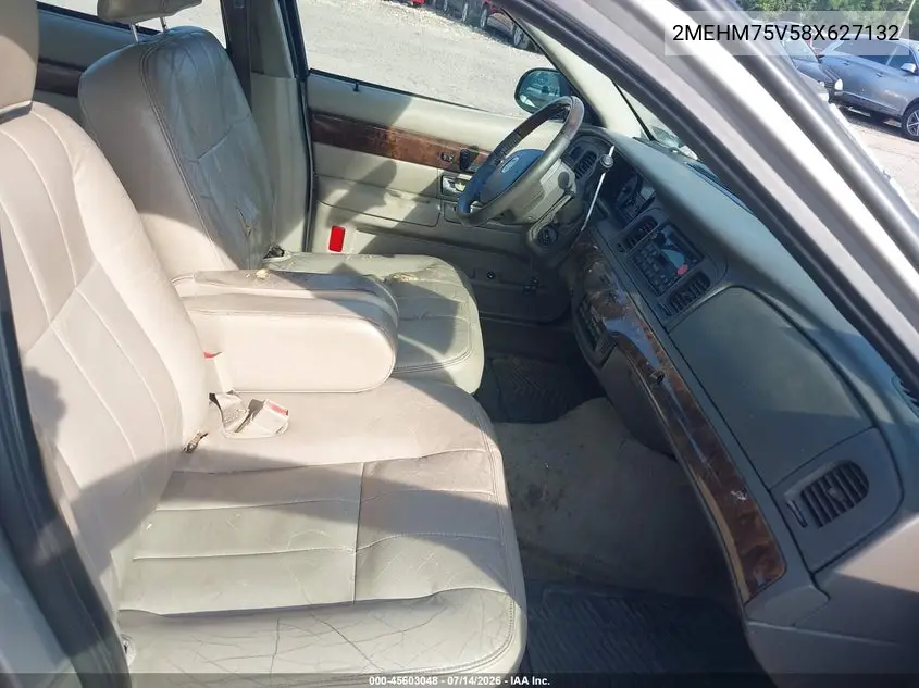 2008 Mercury Grand Marquis Ls VIN: 2MEHM75V58X627132 Lot: 45603048