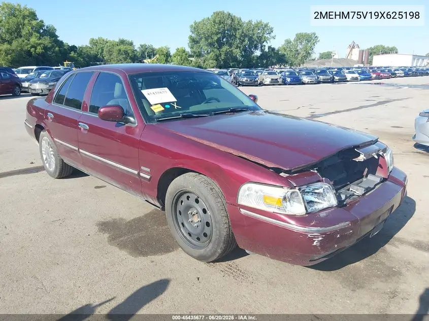 2009 Mercury Grand Marquis Ls (Fleet Only) VIN: 2MEHM75V19X625198 Lot: 45435677