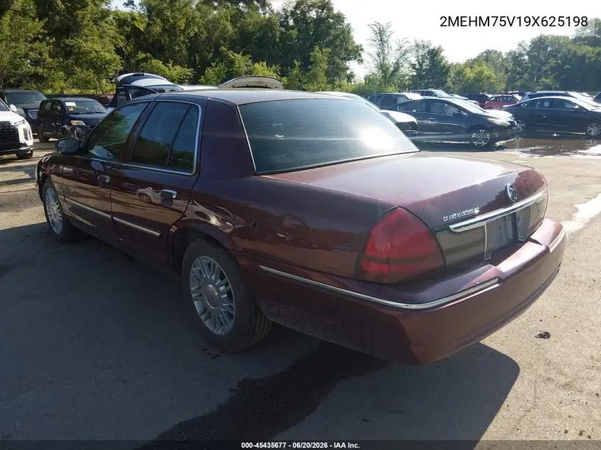 2009 Mercury Grand Marquis Ls (Fleet Only) VIN: 2MEHM75V19X625198 Lot: 45435677