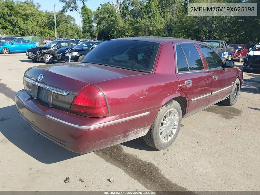 2009 Mercury Grand Marquis Ls (Fleet Only) VIN: 2MEHM75V19X625198 Lot: 45435677