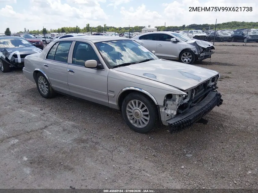 2009 Mercury Grand Marquis Ls (Fleet Only) VIN: 2MEHM75V99X621738 Lot: 45568184