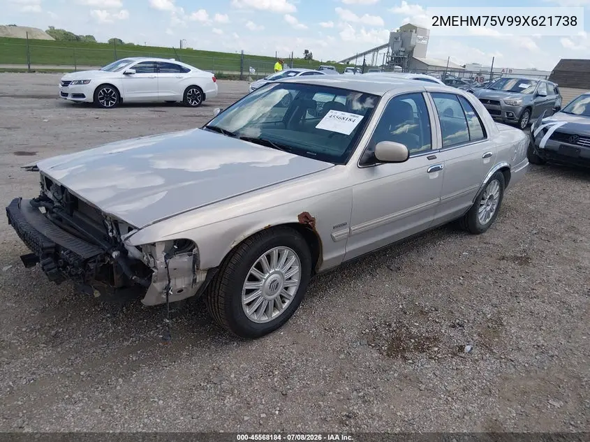 2009 Mercury Grand Marquis Ls (Fleet Only) VIN: 2MEHM75V99X621738 Lot: 45568184