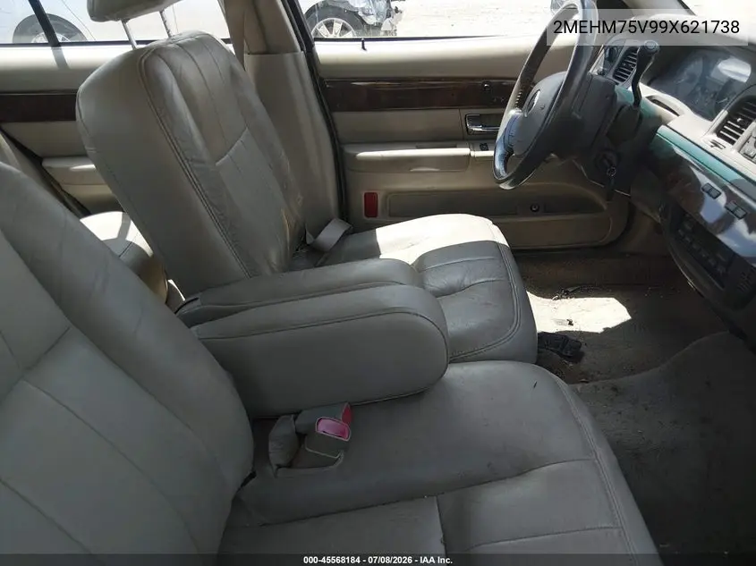 2009 Mercury Grand Marquis Ls (Fleet Only) VIN: 2MEHM75V99X621738 Lot: 45568184