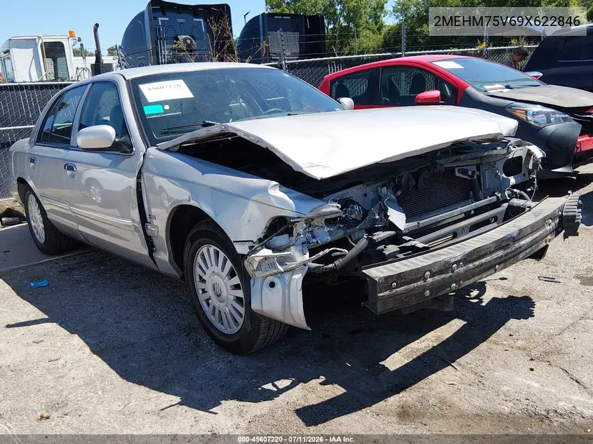 2009 Mercury Grand Marquis Ls (Fleet Only) VIN: 2MEHM75V69X622846 Lot: 45607220
