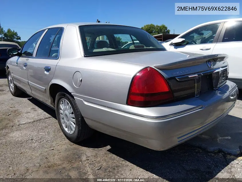 2009 Mercury Grand Marquis Ls (Fleet Only) VIN: 2MEHM75V69X622846 Lot: 45607220