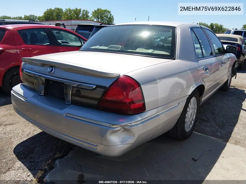 2009 Mercury Grand Marquis Ls (Fleet Only) VIN: 2MEHM75V69X622846 Lot: 45607220
