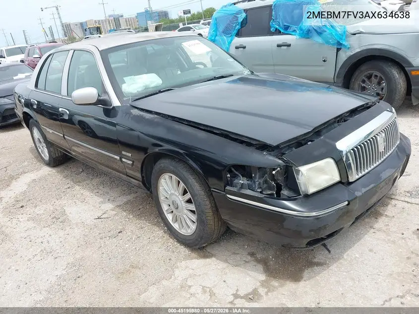2010 Mercury Grand Marquis Ls (Fleet Only) VIN: 2MEBM7FV3AX634638 Lot: 45195980