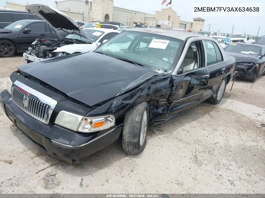 2010 Mercury Grand Marquis Ls (Fleet Only) VIN: 2MEBM7FV3AX634638 Lot: 45195980