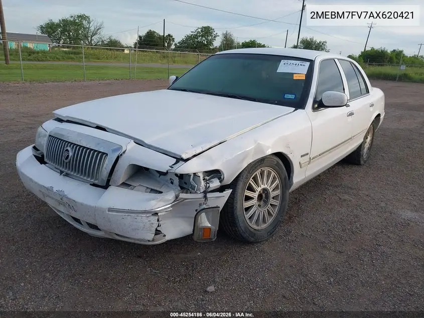 2010 Mercury Grand Marquis Ls (Fleet Only) VIN: 2MEBM7FV7AX620421 Lot: 45254186