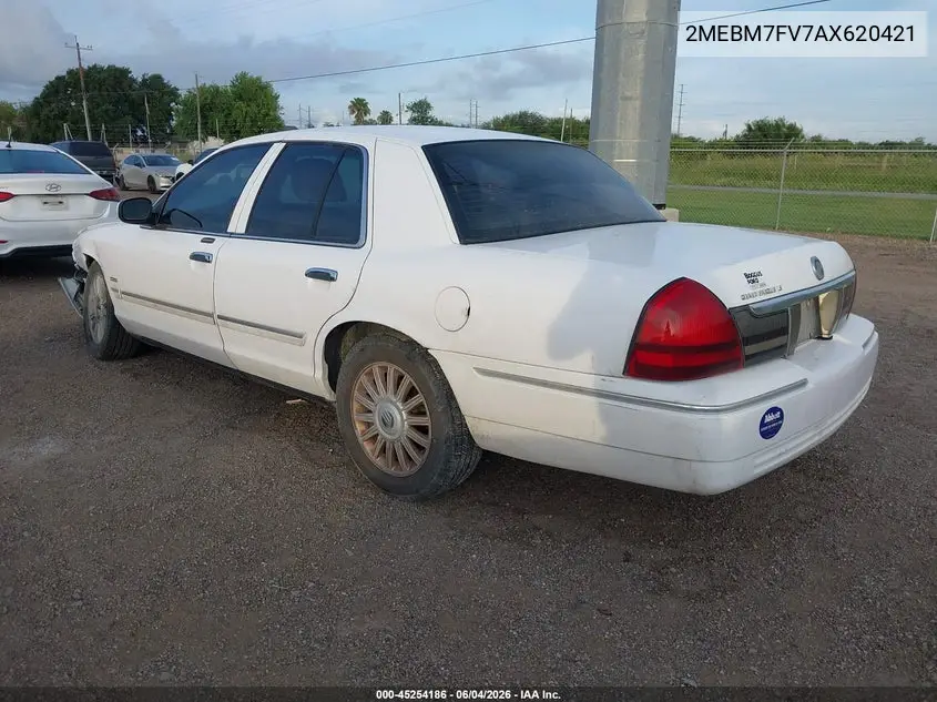 2010 Mercury Grand Marquis Ls (Fleet Only) VIN: 2MEBM7FV7AX620421 Lot: 45254186