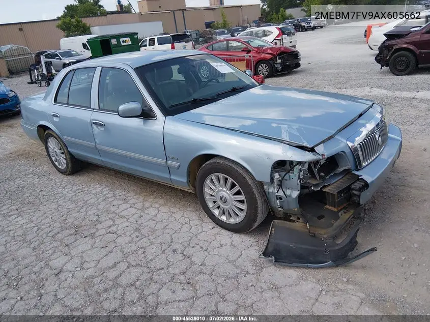 2010 Mercury Grand Marquis Ls (Fleet Only) VIN: 2MEBM7FV9AX605662 Lot: 45539010